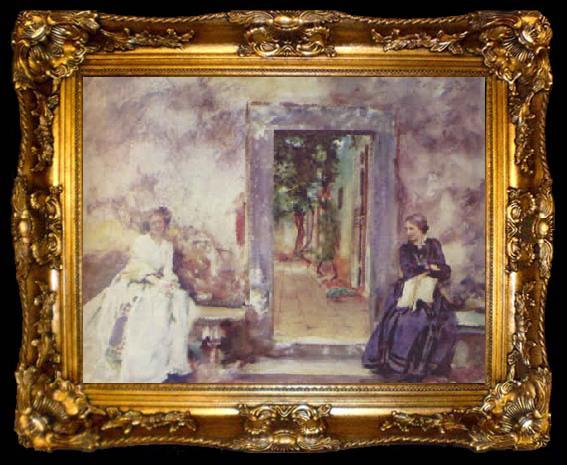 framed  John Singer Sargent The Garden Wall, ta009-2
